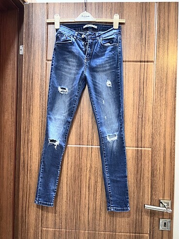 Addax Addax Yırtık Yüksek Bel Jean