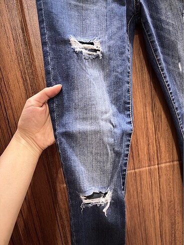 36 Beden Addax Yırtık Yüksek Bel Jean