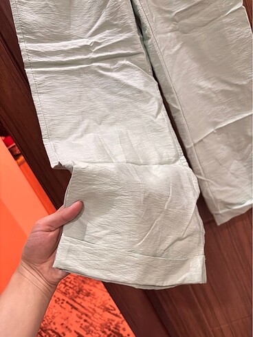 34 Beden yeşil Renk Su Yeşili Yazlık Pantolon
