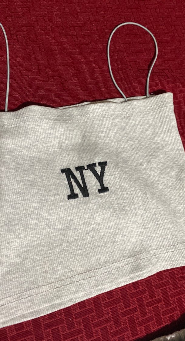 Gri Midi Kadın Etek NY Baskılı - Görsel 2