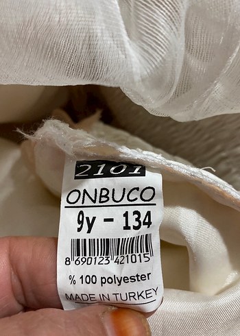 Kız Çocuk Bej Fırfırlı Straplez Elbise - Görsel 5