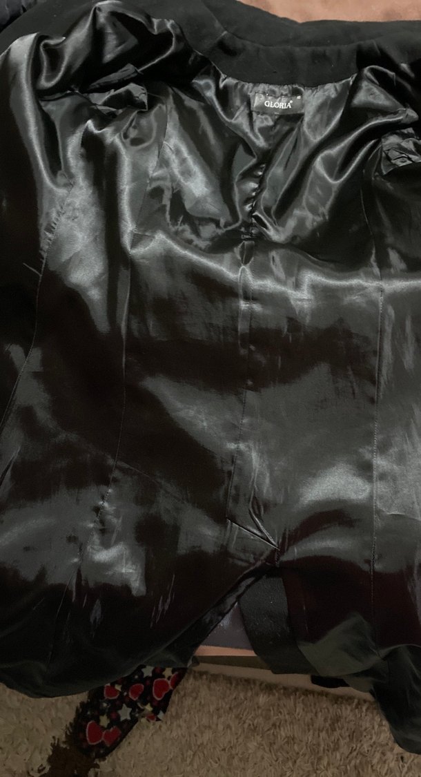 Düğmeli Siyah Kadın Kaban - Görsel 5