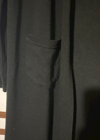 Siyah Uzun Kollu Kadın Salaş hırka - Görsel 2