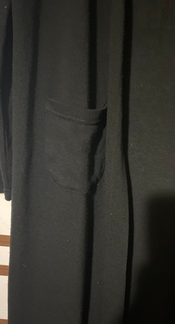 Siyah Uzun Kollu Kadın Salaş hırka - Görsel 2