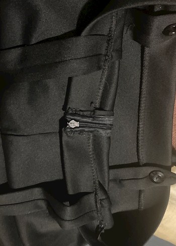 Siyah Askılı Kadın Uzun Tulum - Görsel 4