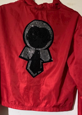 Kırmızı Kadın Fermuarlı Spor Ceket - Görsel 4