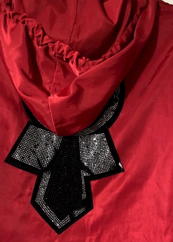 Kırmızı Kadın Fermuarlı Spor Ceket - Görsel 3