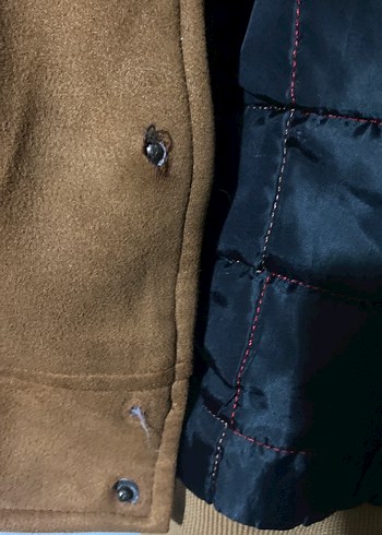 Düğmeli Kahverengi Süet Erkek Ceket - Görsel 5