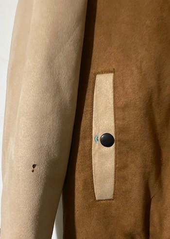 Düğmeli Kahverengi Süet Erkek Ceket - Görsel 2