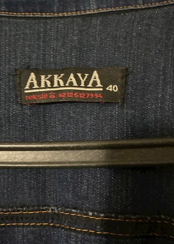 Düğmeli Mavi Kadın Denim Ceket - Görsel 5