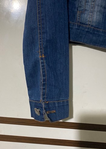 Düğmeli Mavi Kadın Denim Ceket - Görsel 3