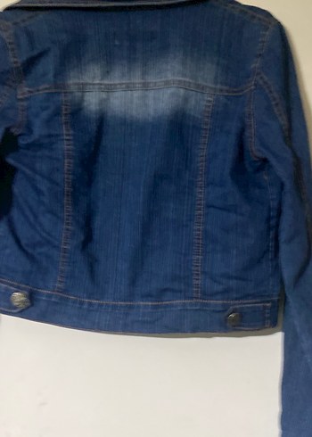 Düğmeli Mavi Kadın Denim Ceket - Görsel 6