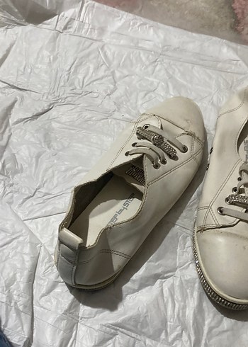 39 Beden beyaz Renk Beyaz Dolgu Topuklu Bağcıklı Kadın Spor Ayakkabı