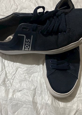 43 Beden Mavi Gri Erkek Spor Ayakkabı Velcro Bağcıklı