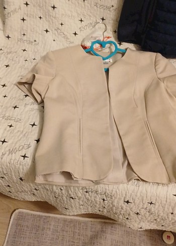 krem kısa ceket - Görsel 9
