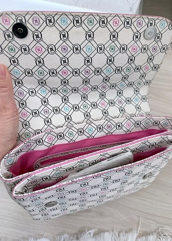 orjjnal vakko Beyaz Baskılı Kadın Omuz Çantası - Görsel 2