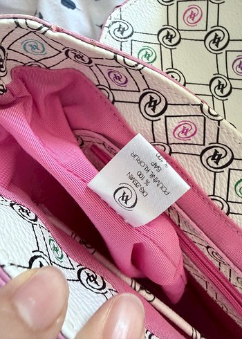 orjjnal vakko Beyaz Baskılı Kadın Omuz Çantası - Görsel 6