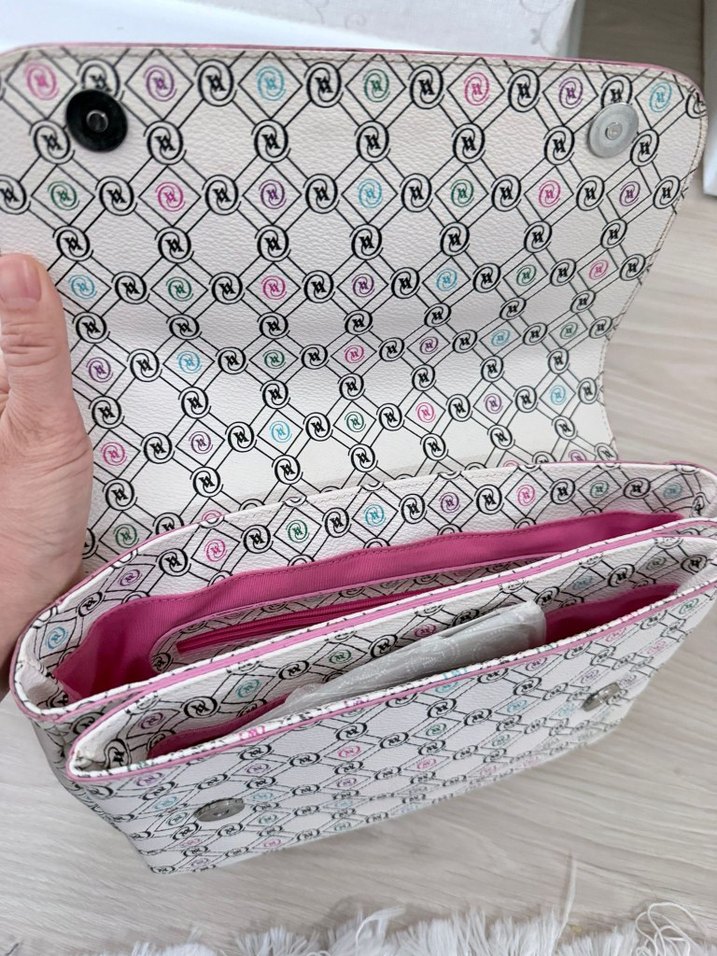 orjjnal vakko Beyaz Baskılı Kadın Omuz Çantası - Görsel 2