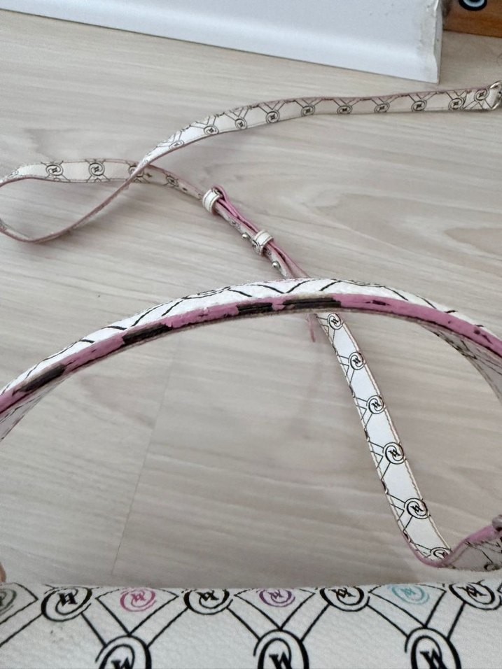 orjjnal vakko Beyaz Baskılı Kadın Omuz Çantası - Görsel 4