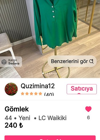Yeşil V Yaka Düğmeli Midi Tunik