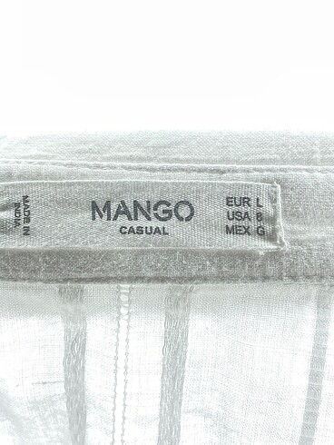 l Beden beyaz Renk Mango Gömlek %70 İndirimli.