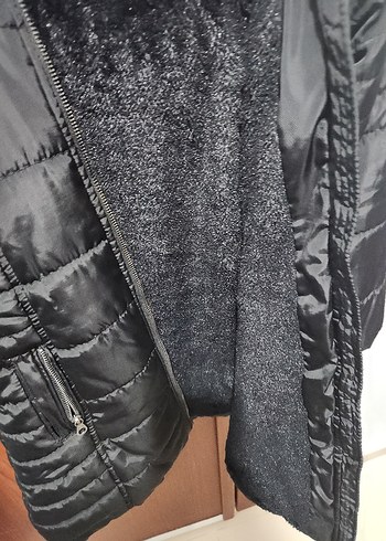 lcw Siyah Kürklü Kış Montu - Görsel 5