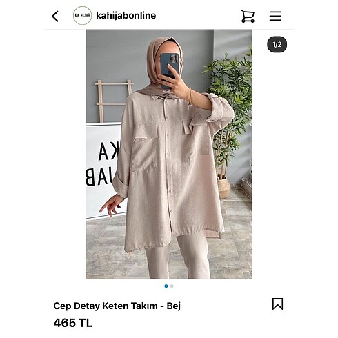 Ka Hijab Keten Tesettür Takım