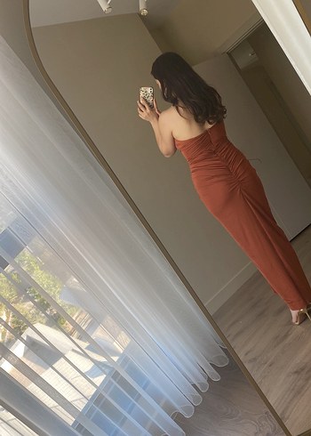 Nocturne Drapeli, Halter Yaka, Yılan Desenli Uzun Elbise