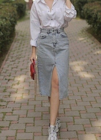 Denim etek kot 