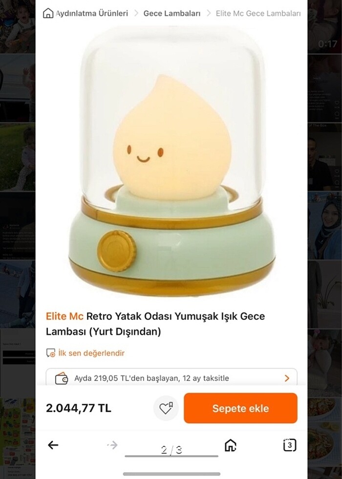 Şarjlı gece lambası - Görsel 2