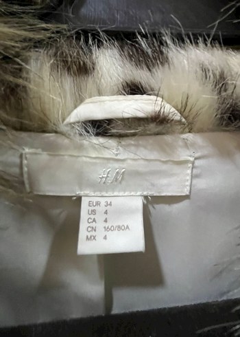 H&M Leopar Desenli Kadın Suni Kürk Midi Ceket