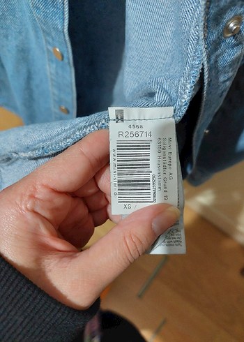 xs Beden mavi Renk Düğmeli Mavi Denim Kadın Ceket