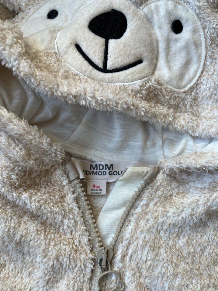 Gri Bebek Erkek Peluş Uyku Tulum - Görsel 3