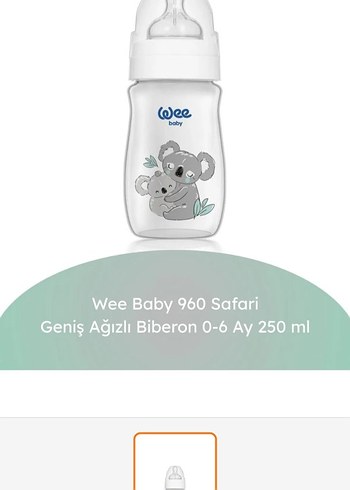 Wee Baby Geniş Ağızlı Biberon 0-6 Ay Beyaz - Görsel 2