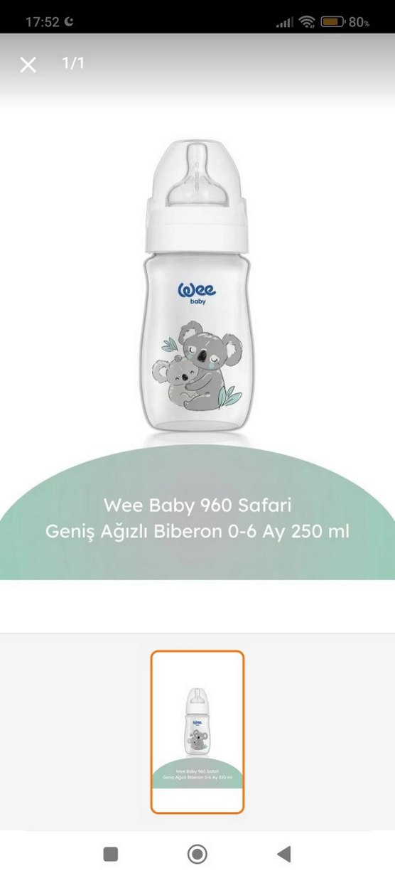 Wee Baby Geniş Ağızlı Biberon 0-6 Ay Beyaz - Görsel 2