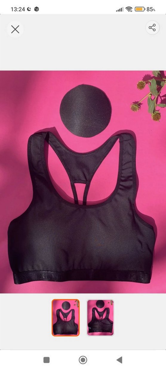 Siyah Goth Sporcu Sütyeni - Görsel 2