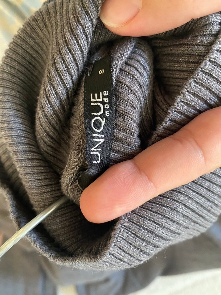 Gri Kadın Balıkçı Yaka Örgü Kazak - Görsel 3