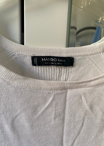 Beyaz Pamuklu Uzun Kollu Kadın Kazak - Görsel 2