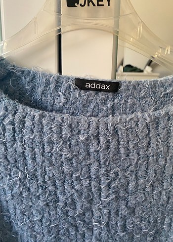 Bebe mavisi Örgü Kadın Triko Kazak - Görsel 2