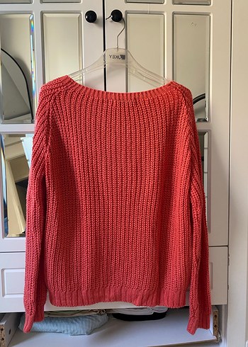 Koyu Kırmızı Örgü Kadın Kazak - Görsel 3