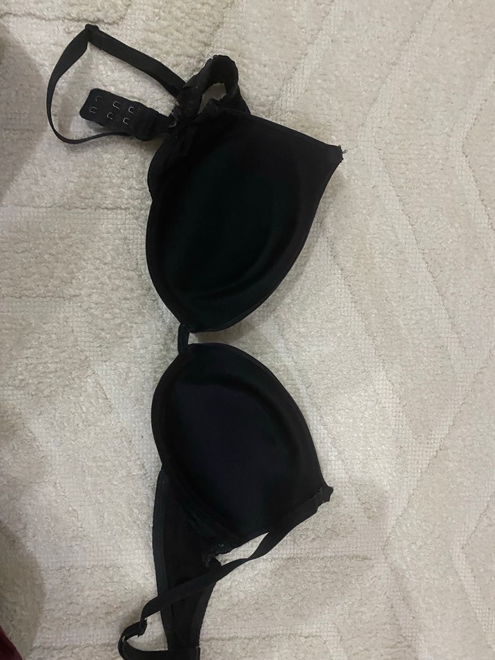 Siyah Minimalist Gotik Sütyen - Görsel 2