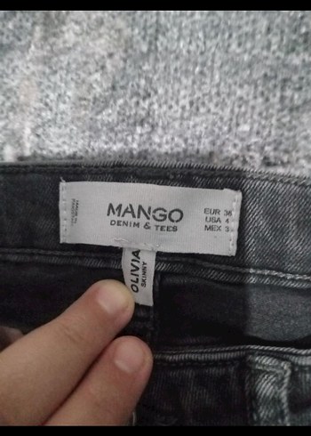 Gri Dar Kesim Kadın Jean Pantolon - Görsel 3