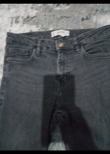 Gri Dar Kesim Kadın Jean Pantolon - Görsel 2