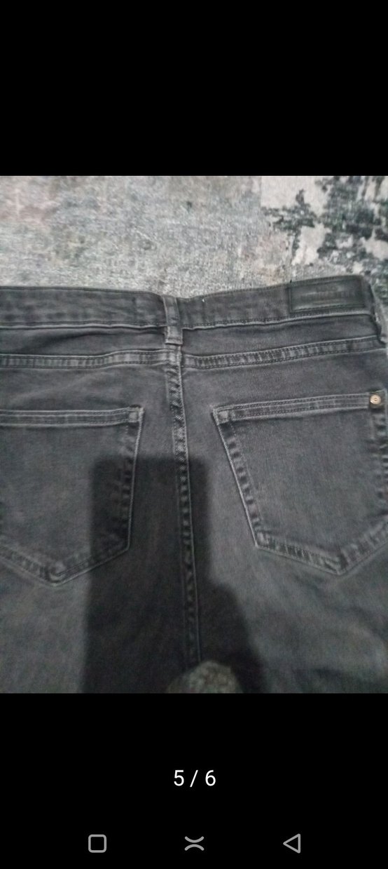 Gri Dar Kesim Kadın Jean Pantolon - Görsel 5