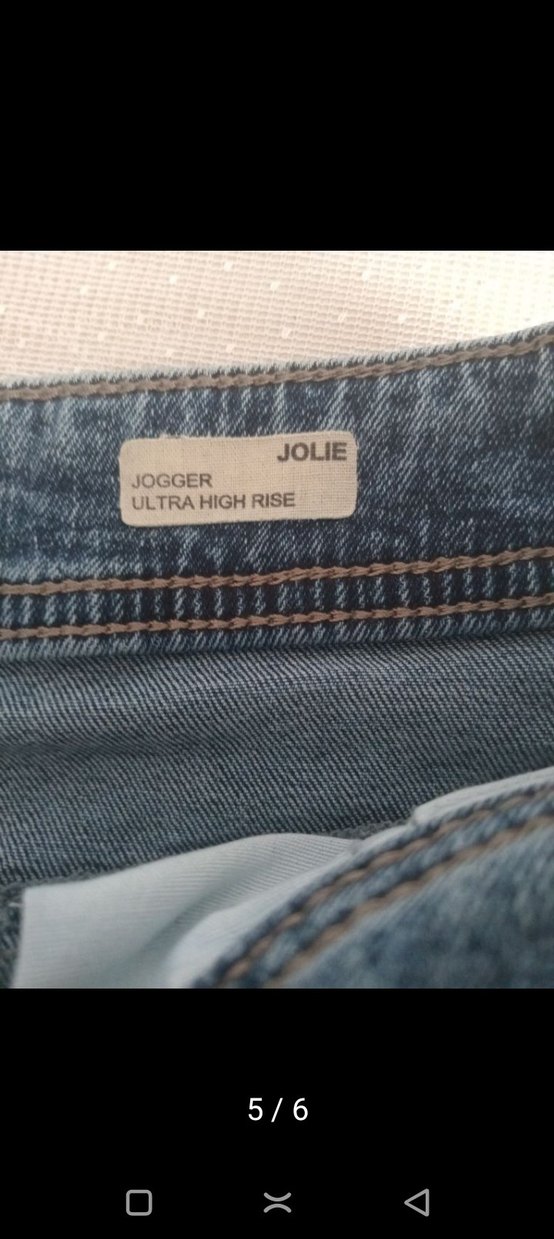 Geniş Kesim Kemerli Midi Kot Pantolon - Görsel 5