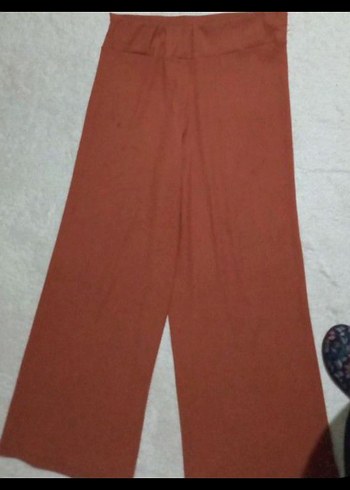 Bej Kadın Rahat Kesim Uzun Kumaş Pantolon - Görsel 3