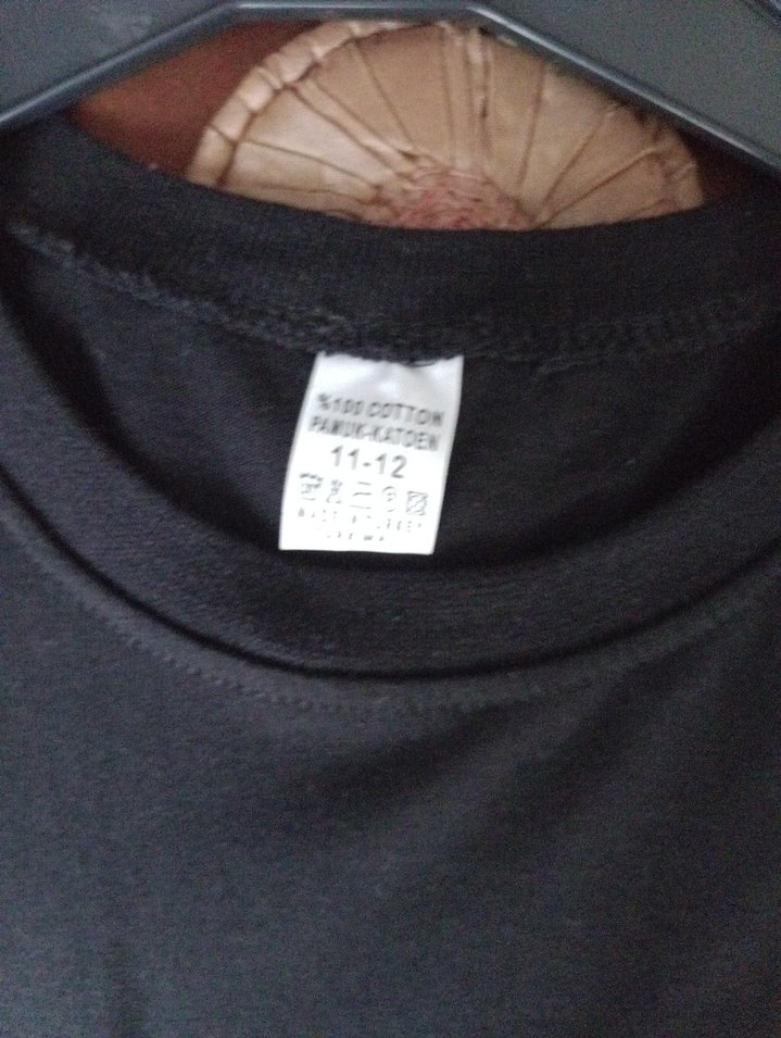 Kızlar için Siyah Uzun Kollu Goth Tişört - Görsel 4