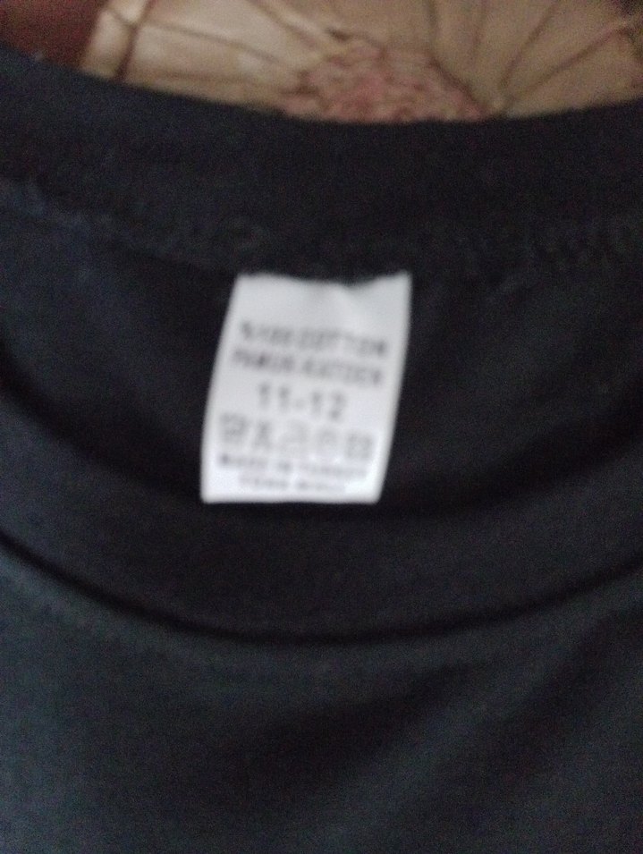 Kızlar için Siyah Uzun Kollu Goth Tişört - Görsel 3