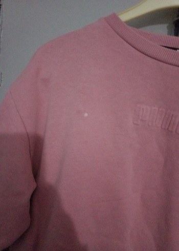 Pembe Oversize Kadın Sweatshirt - Görsel 3