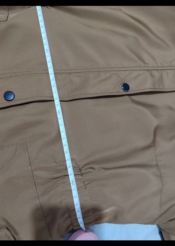 Bej Düğmeli Kadın Uzun Mont - Görsel 7